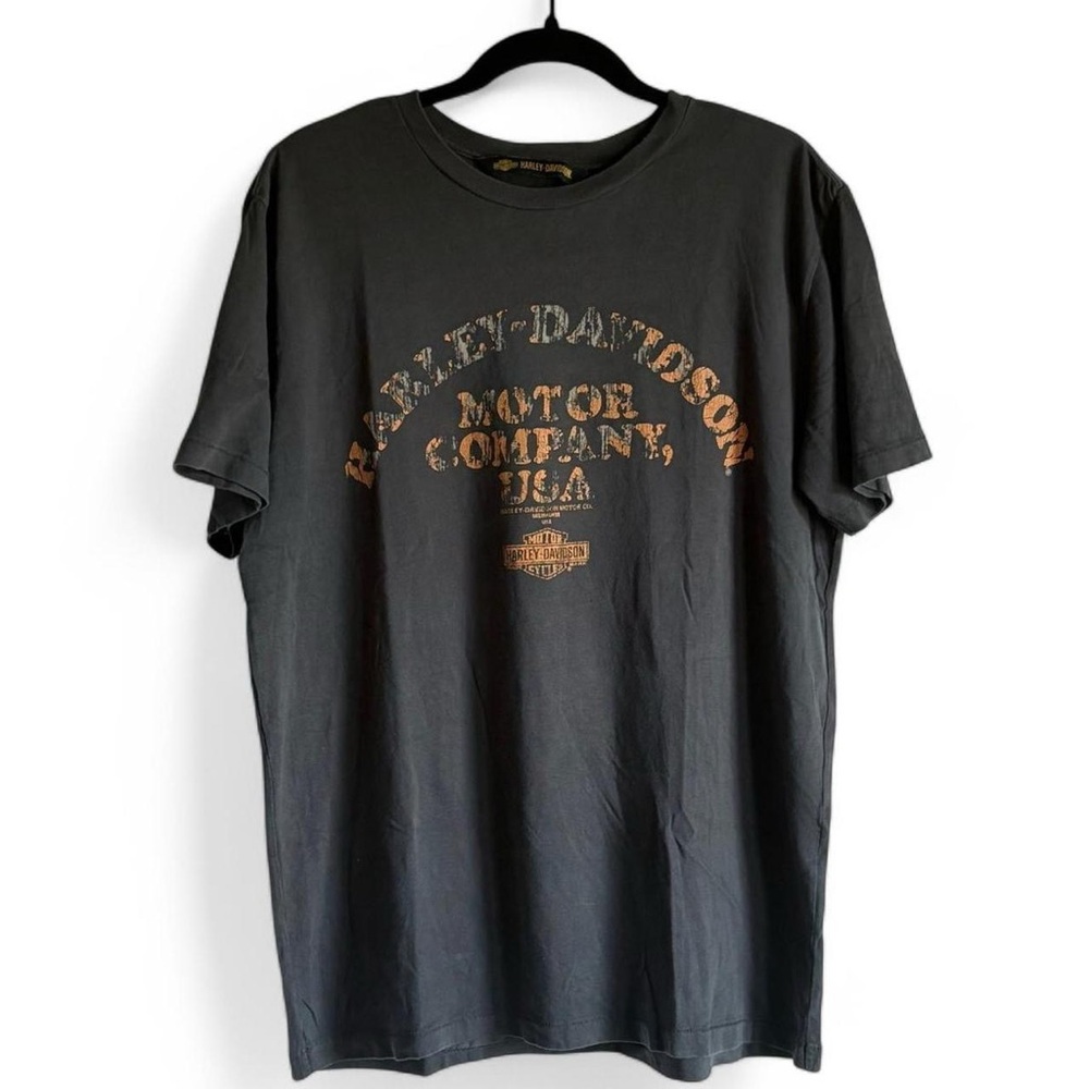90s Harley-Davidson Motorcycle Logo Spellout Tee Single Stitch 21.5x26.5 Large